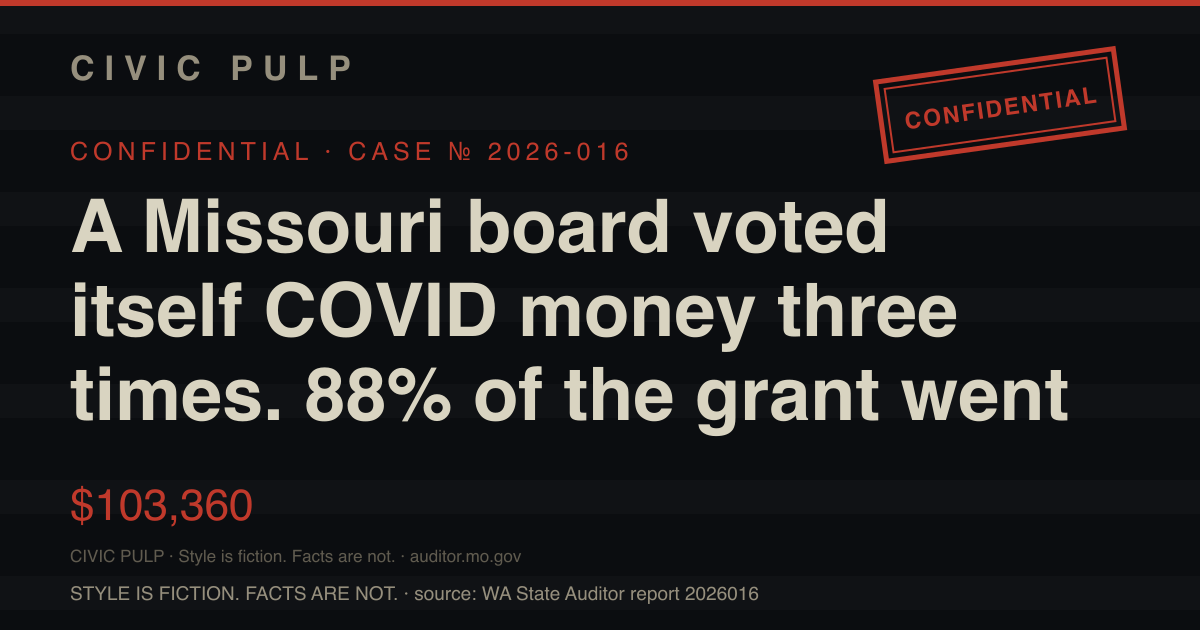 Civic Pulp edition card for this story